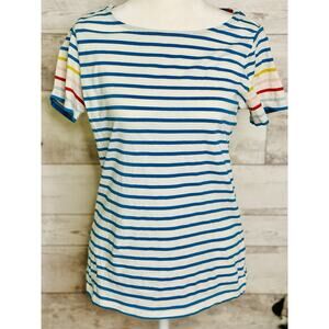 Boden Women’s Stripe Top Tee Shirt Size 6 Reg EUC With Small Flaw M